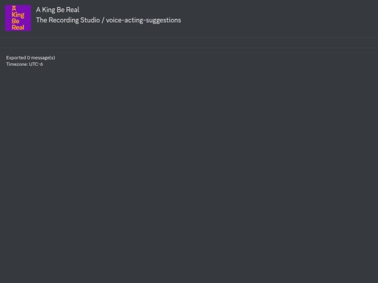 AKBRDiscord/preclose/A King Be Real - The Recording Studio - voice-acting-suggestions [1431701338819137566] screenshot